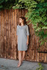 Damen Sommerkleid Leinen